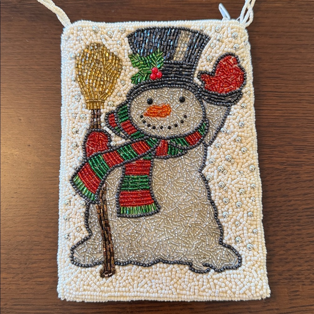 Inge Christopher beaded snowman purse bag. New With Tags. - Picture 7 of 8